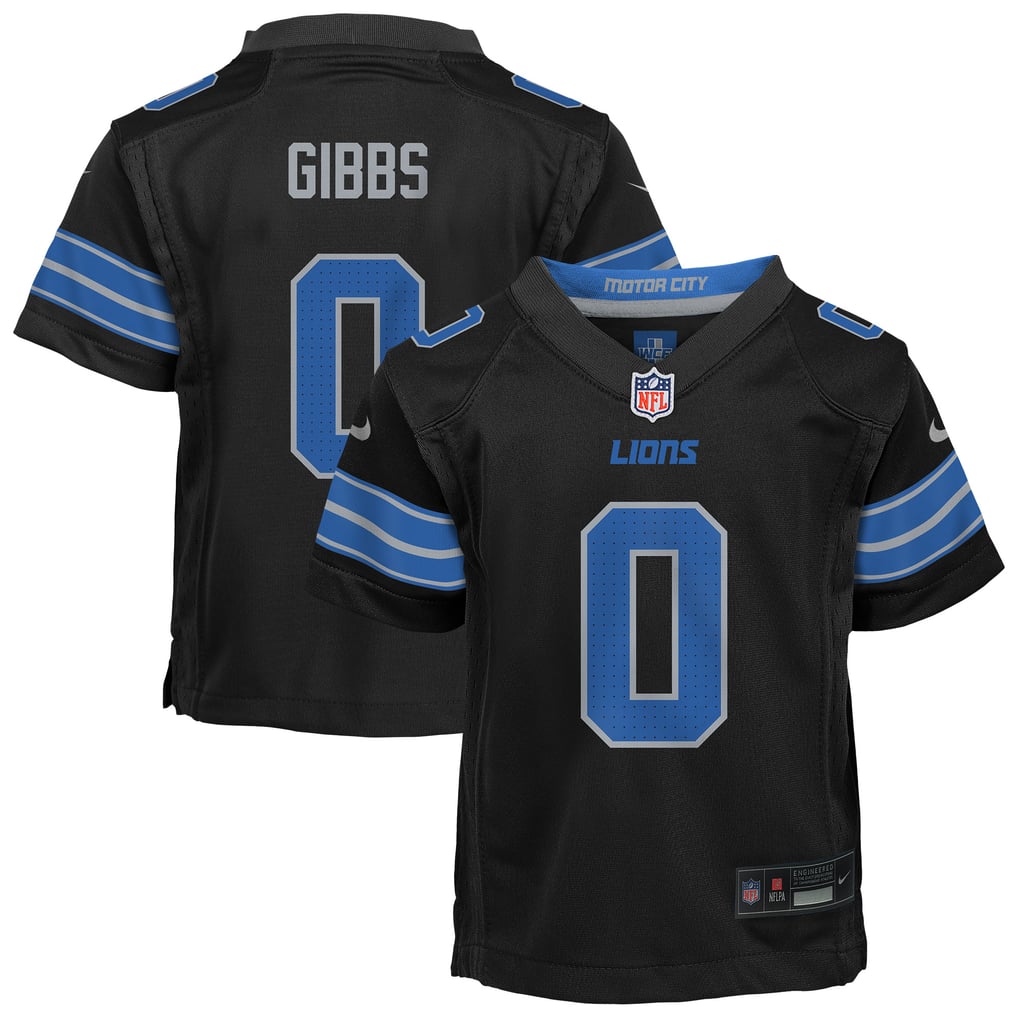 Toddler Detroit Lions Jahmyr Gibbs Nike Black Alternate Game Jersey - Image 1