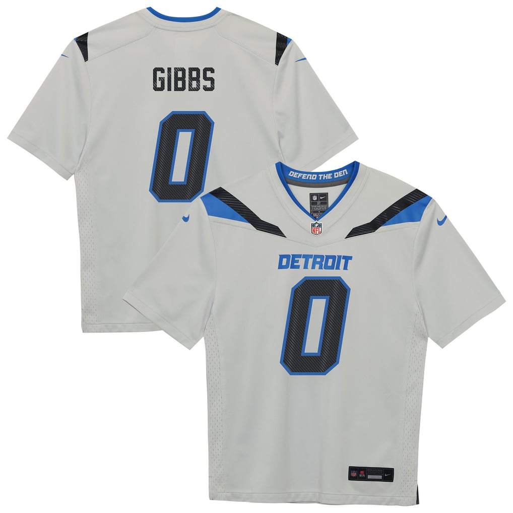 Toddler Detroit Lions Jahmyr Gibbs Nike Silver 2026 Rivalries Collection Game Jersey - Image 1
