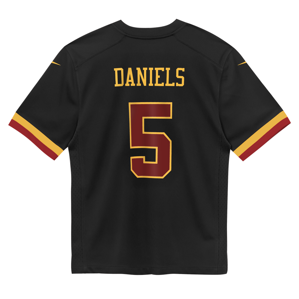 Toddler Washington Commanders Jayden Daniels Nike Black Alternate Game Jersey - Image 4