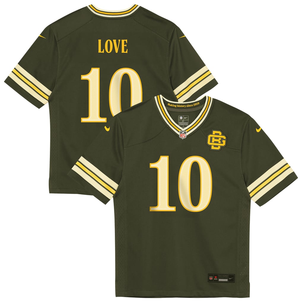 Toddler Green Bay Packers Jordan Love Nike Green 2026 Rivalries Collection Game Jersey - Image 2