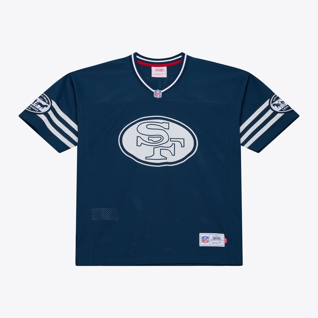 Unisex San Francisco 49ers Jerry Rice Mitchell & Ness x Levi's Navy Legacy Jersey - Image 2