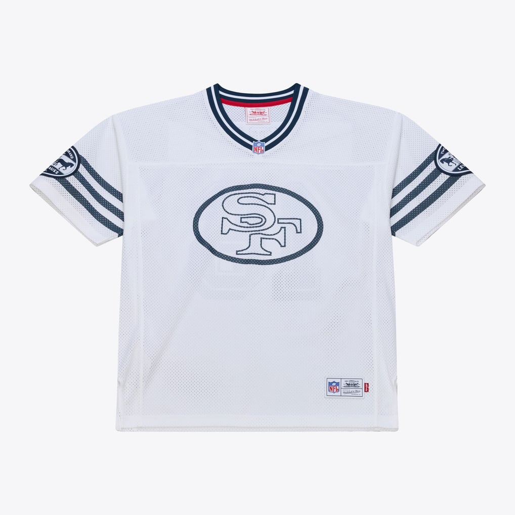 Unisex San Francisco 49ers Joe Montana Mitchell & Ness x Levi's White Legacy Jersey - Image 1