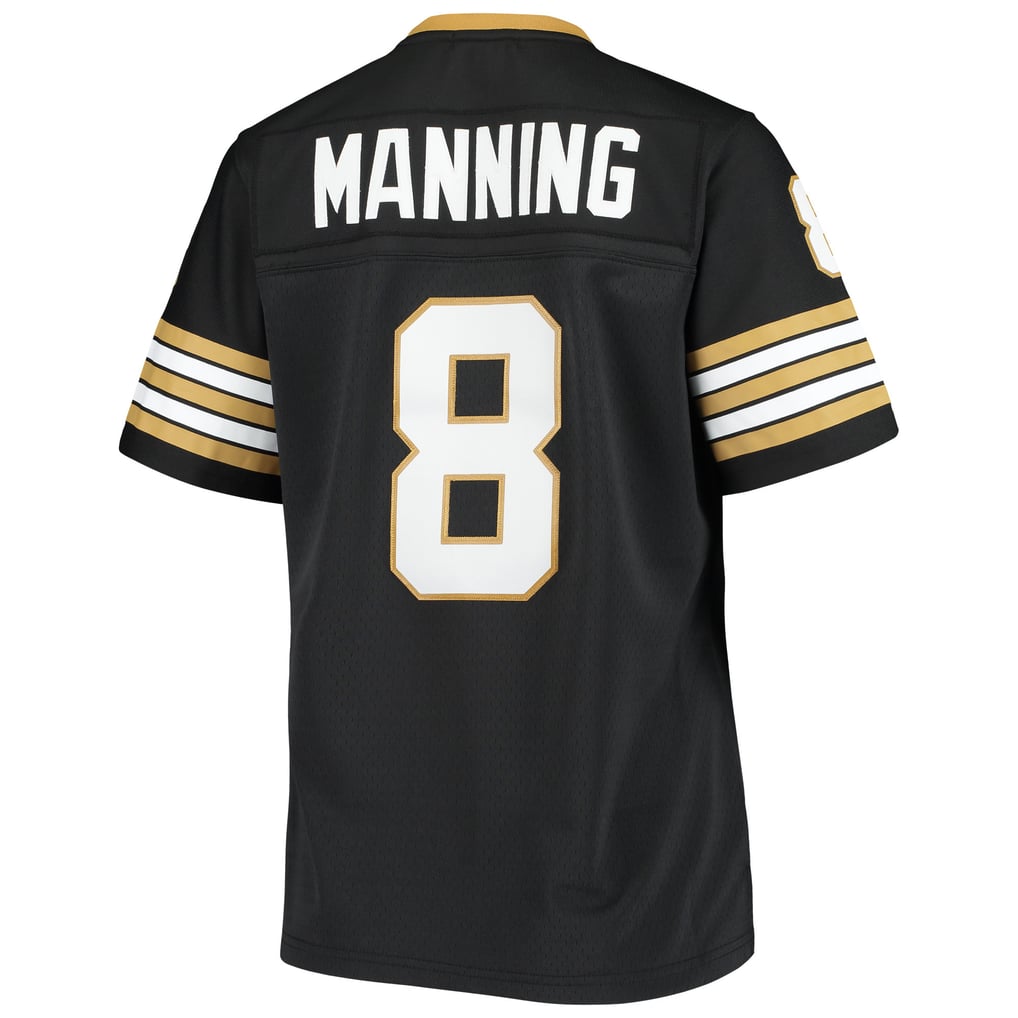 Women's New Orleans Saints Archie Manning Mitchell & Ness Black 1979 Legacy Replica Jersey - Image 4