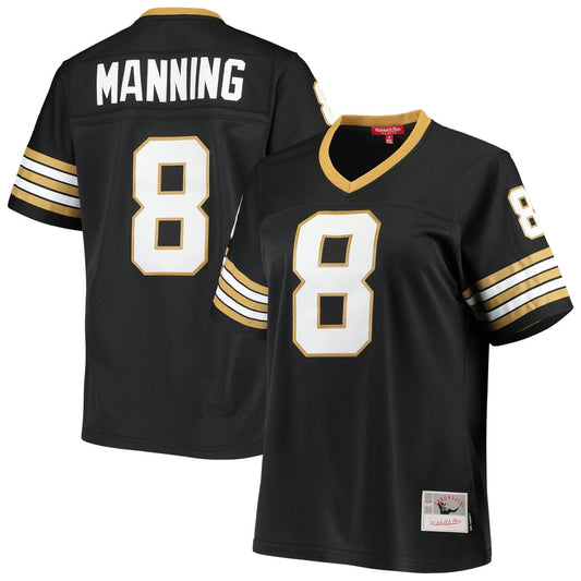 Women's New Orleans Saints Archie Manning Mitchell & Ness Black 1979 Legacy Replica Jersey - Image 1