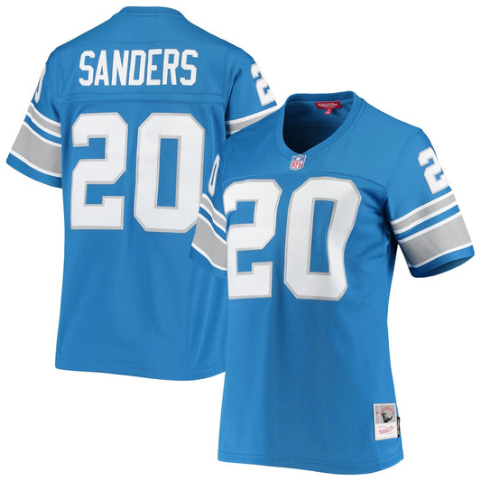 Women's Detroit Lions Barry Sanders Mitchell & Ness Blue 1996 Legacy Replica Jersey - Image 1