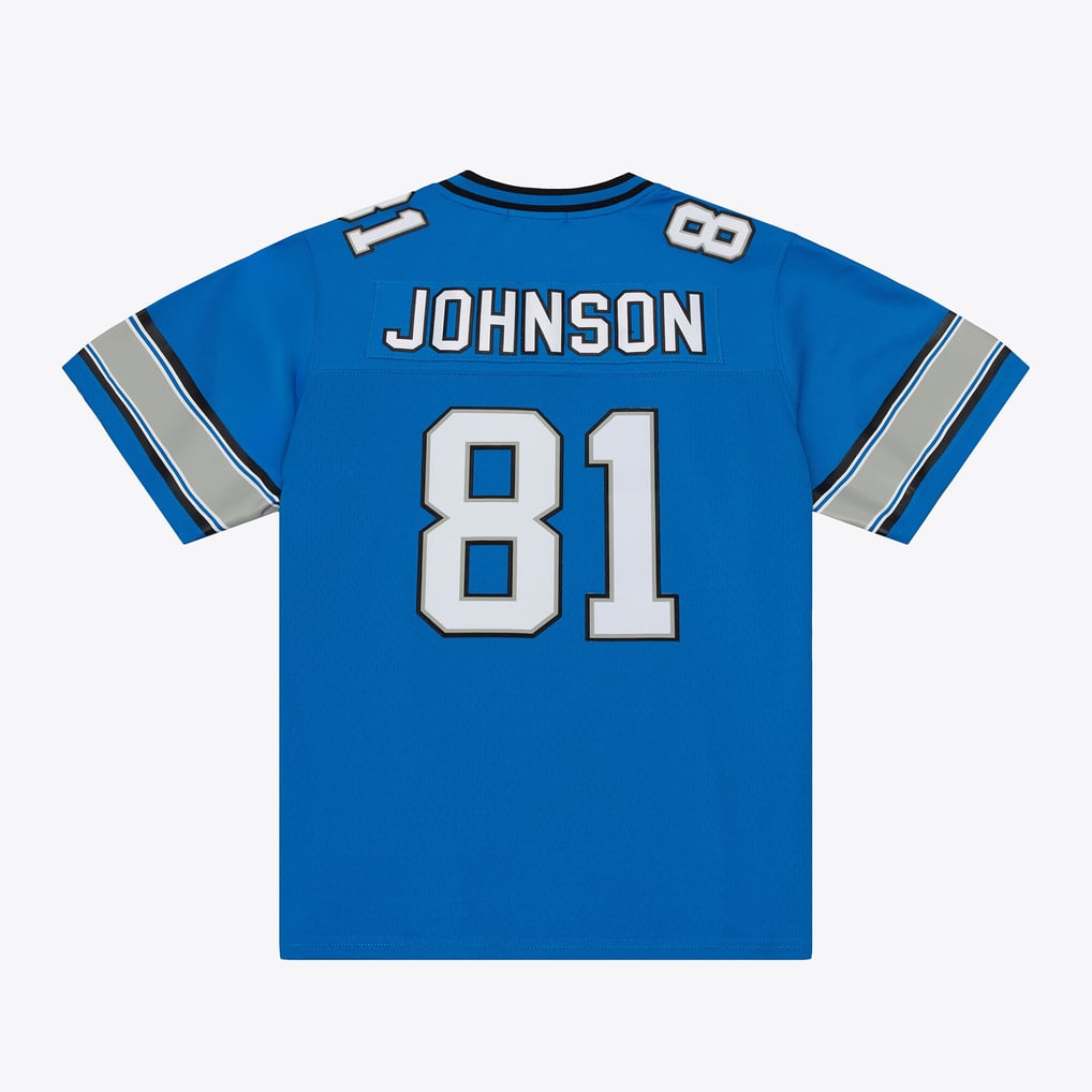 Women's Detroit Lions Calvin Johnson Mitchell & Ness Blue 2007 Legacy Replica Jersey - Image 3