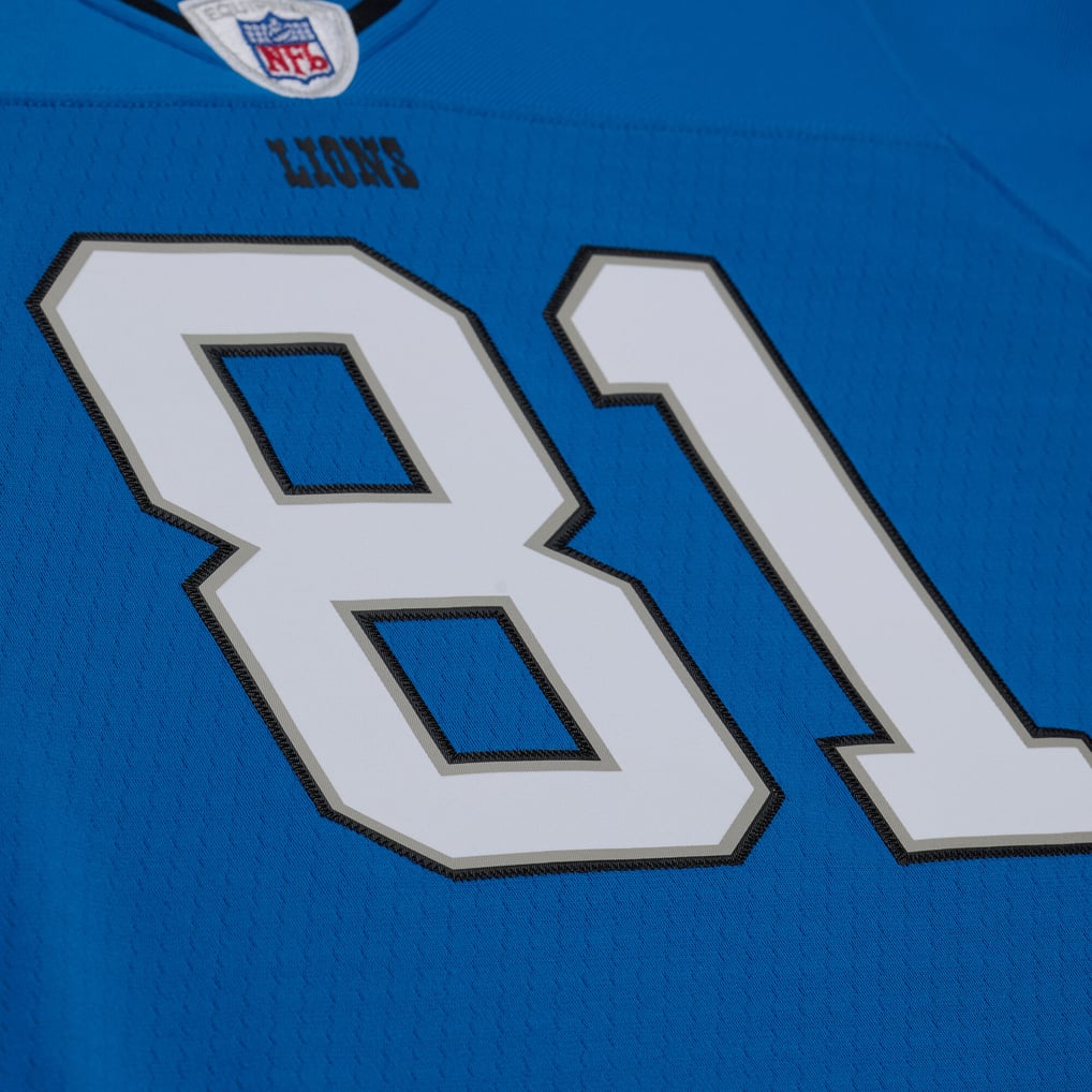 Women's Detroit Lions Calvin Johnson Mitchell & Ness Blue 2007 Legacy Replica Jersey - Image 4