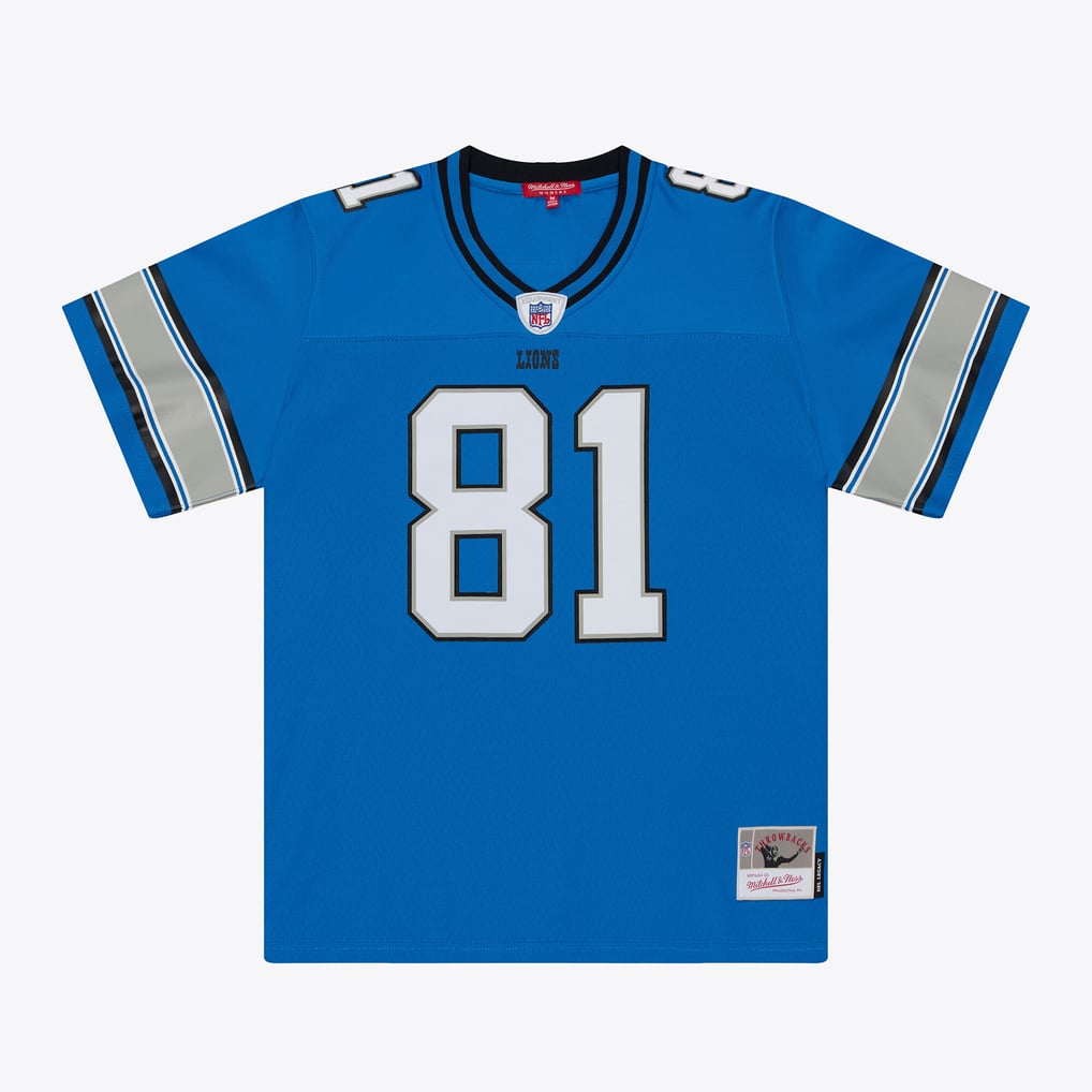 Women's Detroit Lions Calvin Johnson Mitchell & Ness Blue 2007 Legacy Replica Jersey - Image 1