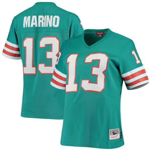 Women's Miami Dolphins Dan Marino Mitchell & Ness Aqua 1984 Legacy Replica Jersey - Image 1