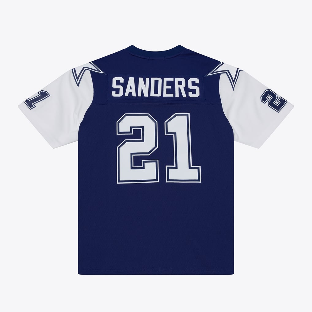 Women's Dallas Cowboys Deion Sanders Mitchell & Ness Navy 1995 Legacy Replica Jersey - Image 3