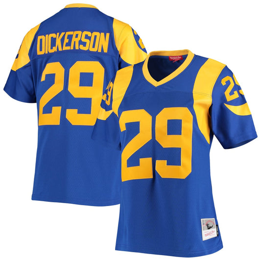 Women's Los Angeles Rams Eric Dickerson Mitchell & Ness Royal Legacy Replica Team Jersey - Image 1
