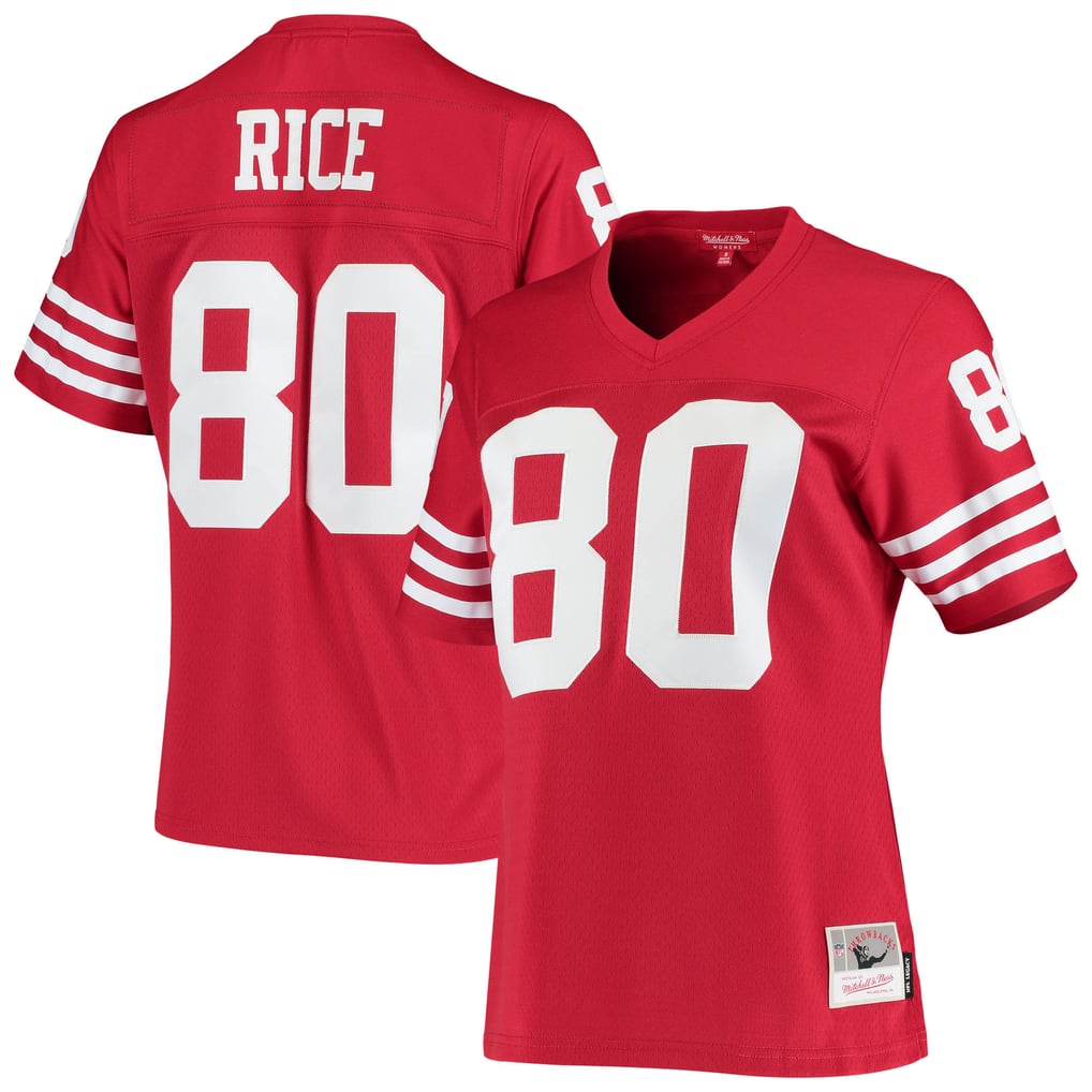 Women's San Francisco 49ers Jerry Rice Mitchell & Ness Scarlet 1990 Legacy Replica Jersey - Image 2