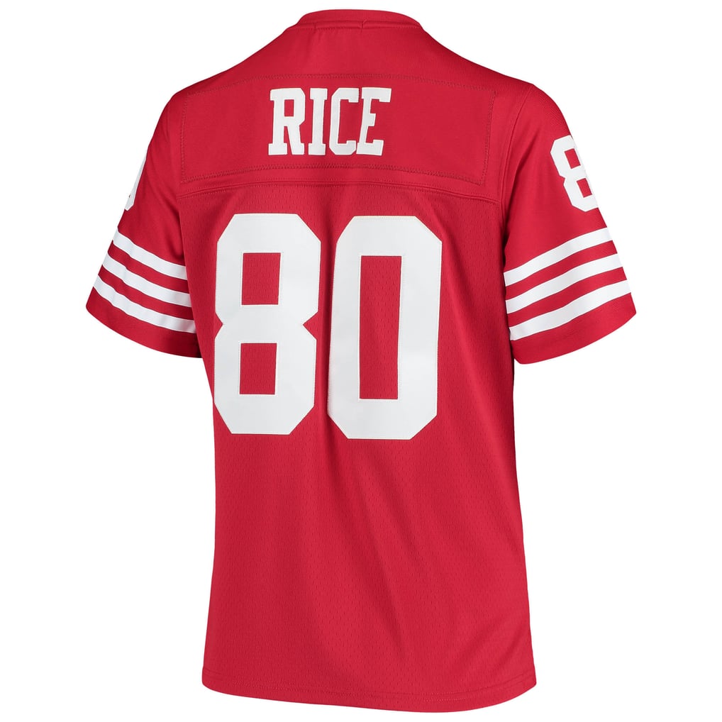 Women's San Francisco 49ers Jerry Rice Mitchell & Ness Scarlet 1990 Legacy Replica Jersey - Image 4