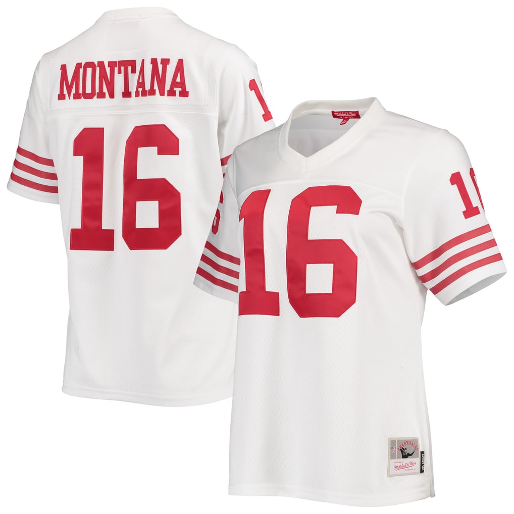 Women's San Francisco 49ers Joe Montana Mitchell & Ness White Legacy Replica Player Jersey - Image 2