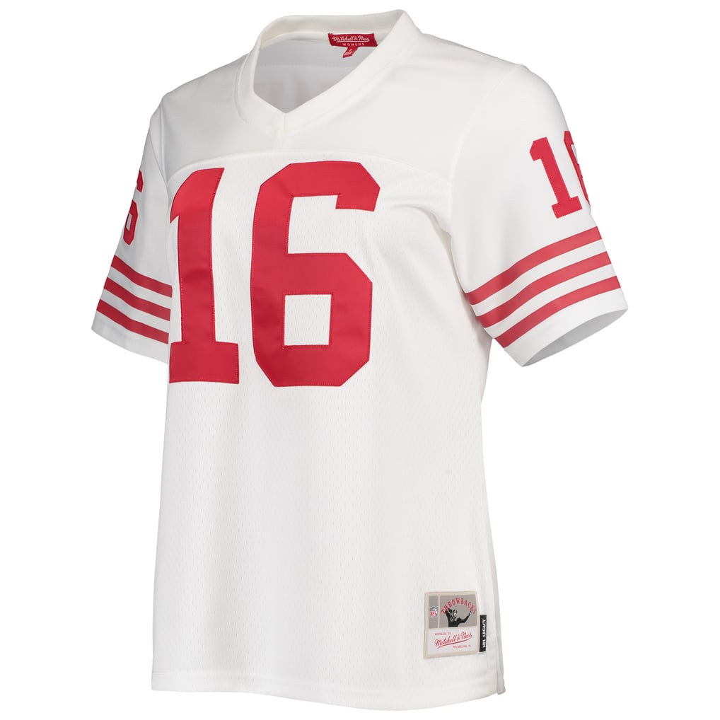 Women's San Francisco 49ers Joe Montana Mitchell & Ness White Legacy Replica Player Jersey - Image 3
