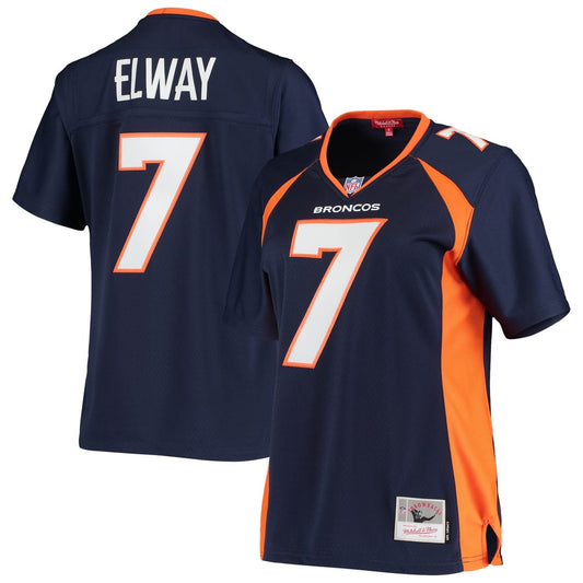 Women's Denver Broncos John Elway Mitchell & Ness Navy Legacy Replica Team Jersey - Image 1