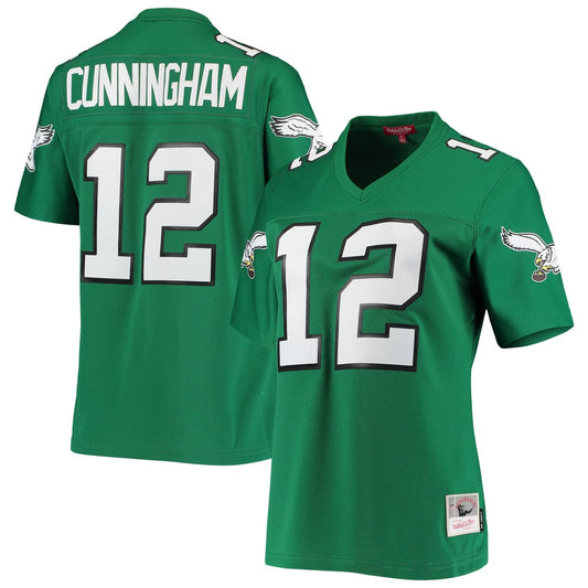 Women's Philadelphia Eagles Randall Cunningham Mitchell & Ness Kelly Green 1990 Legacy Replica Jersey - Image 1