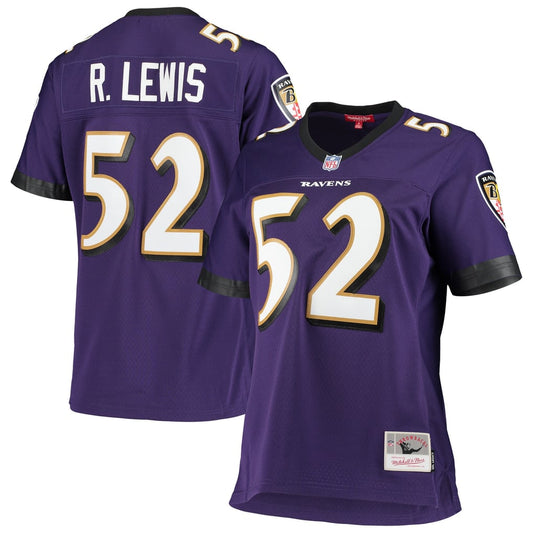 Women's Baltimore Ravens Ray Lewis Mitchell & Ness Purple Legacy Replica Team Jersey