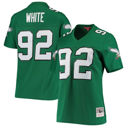 Women's Philadelphia Eagles Reggie White Mitchell & Ness Kelly Green 1990 Legacy Replica Jersey - Image 1