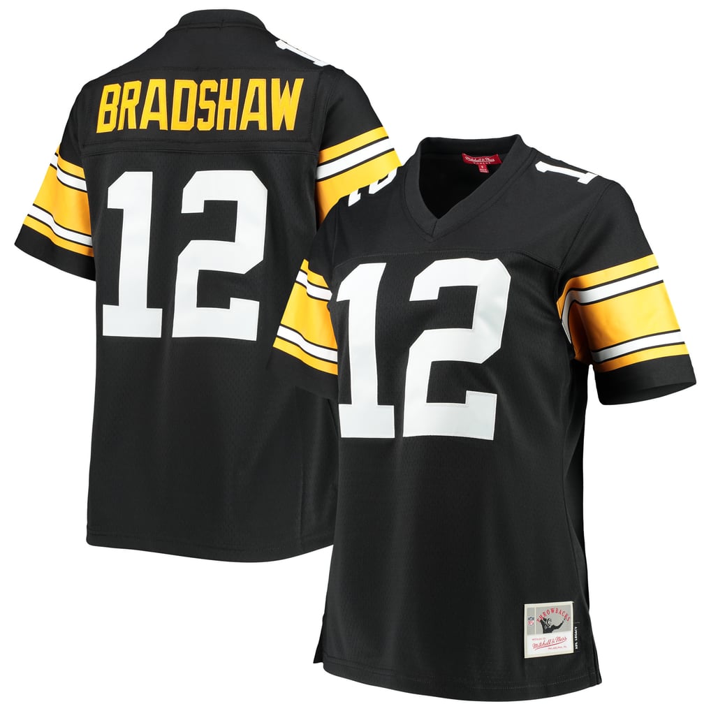 Women's Pittsburgh Steelers Terry Bradshaw Mitchell & Ness Black Legacy Replica Player Jersey - Image 2