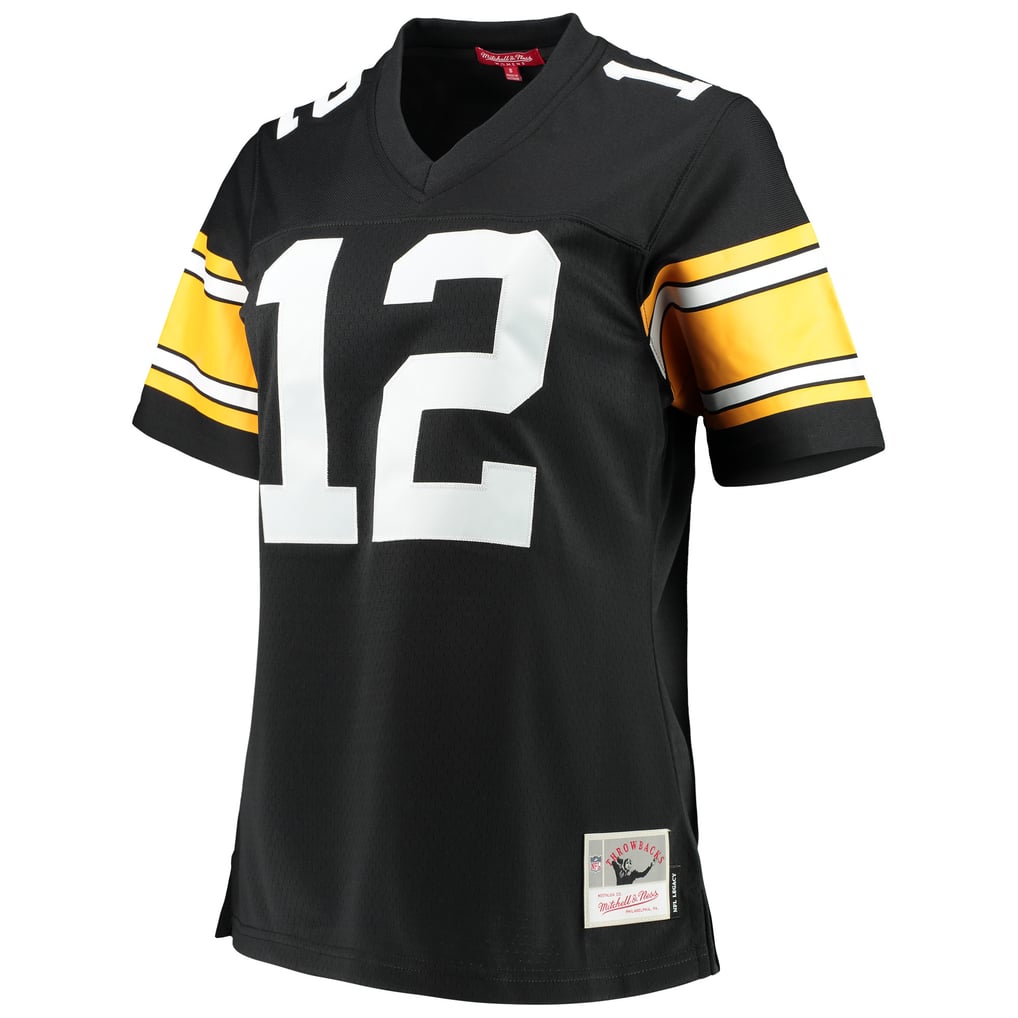 Women's Pittsburgh Steelers Terry Bradshaw Mitchell & Ness Black Legacy Replica Player Jersey - Image 3