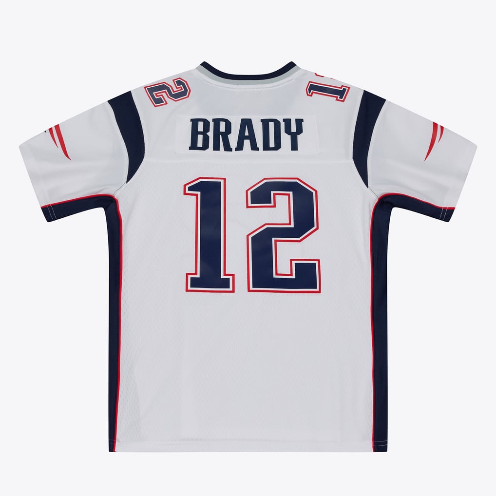 Women's New England Patriots Tom Brady Mitchell & Ness White 2000 Legacy Replica Jersey - Image 3