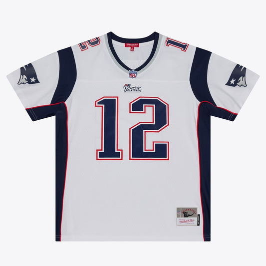 Women's New England Patriots Tom Brady Mitchell & Ness White 2000 Legacy Replica Jersey - Image 1
