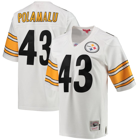 Women's Pittsburgh Steelers Troy Polamalu Mitchell & Ness White 2005 Legacy Replica Team Jersey - Image 1