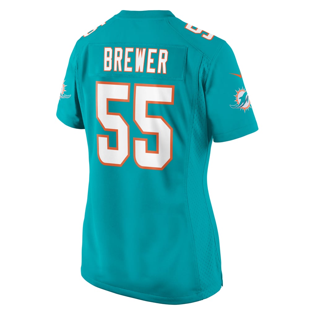 Women's Miami Dolphins Aaron Brewer Nike  Aqua  Game Jersey - Image 4