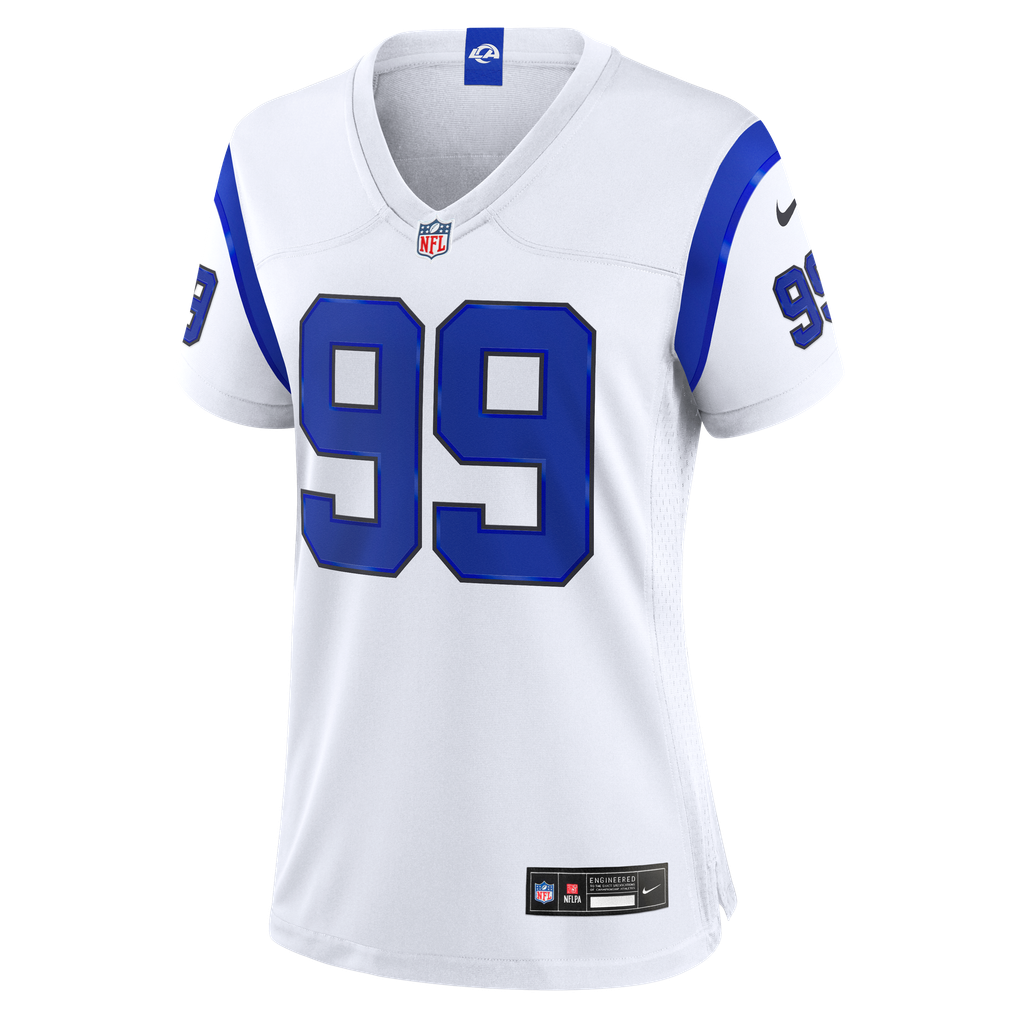 Women's Los Angeles Rams Aaron Donald Nike White Alternate Game Jersey - Image 3