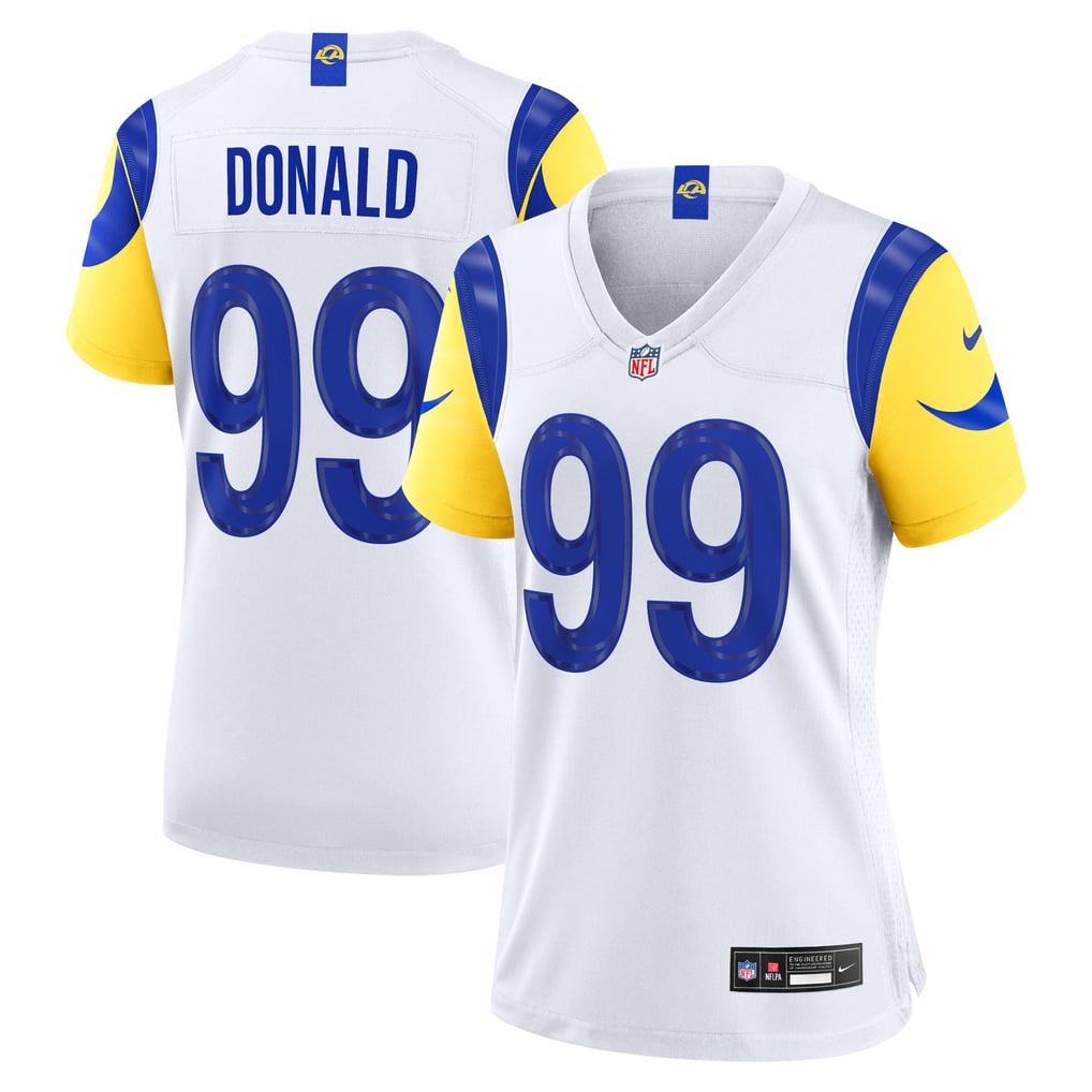 Women's Los Angeles Rams Aaron Donald Nike White Game Jersey - Image 2