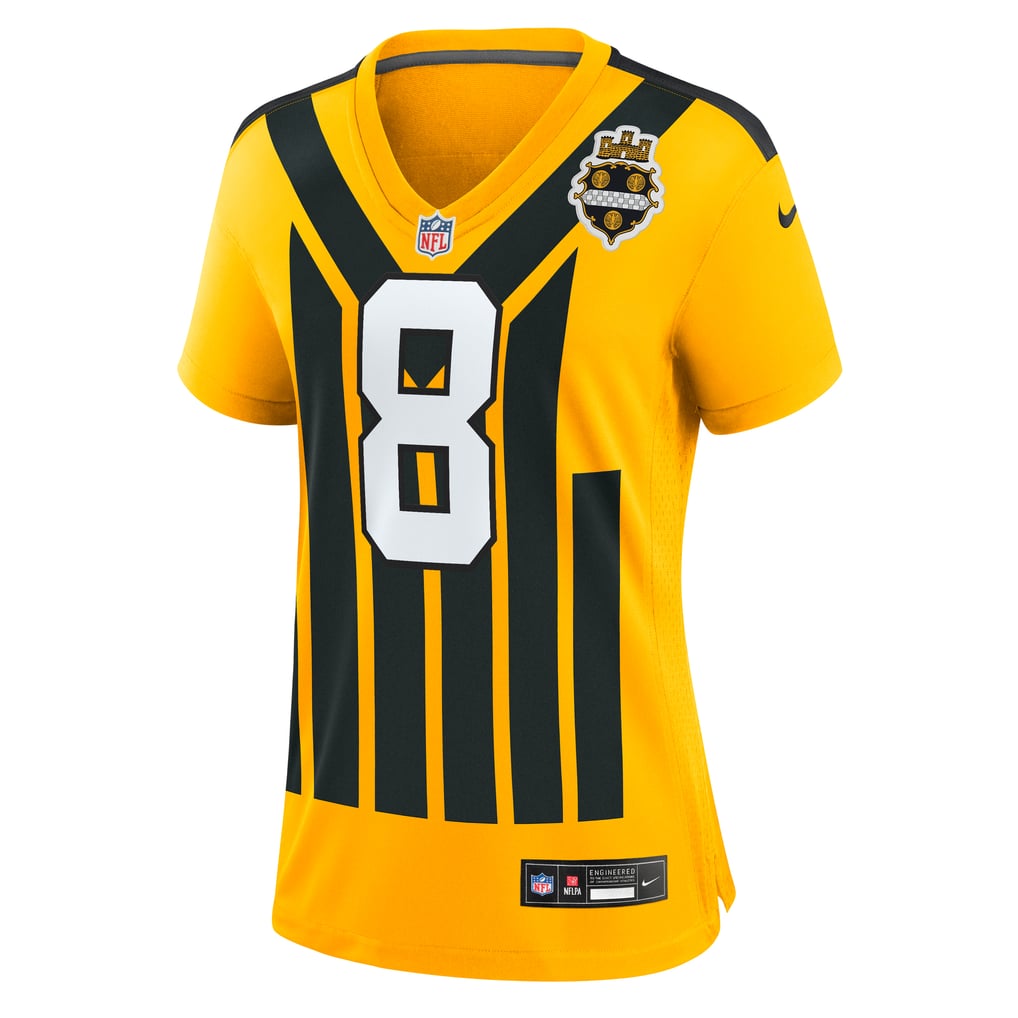 Women's Pittsburgh Steelers Aaron Rodgers Nike Gold Alternate 1933 Throwback Game Jersey - Image 3