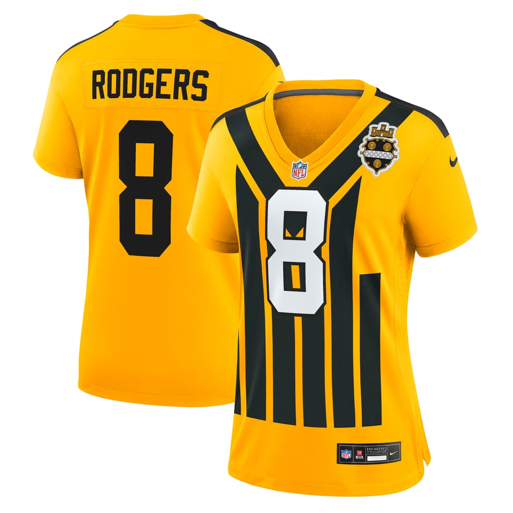 Women's Pittsburgh Steelers Aaron Rodgers Nike Gold Alternate 1933 Throwback Game Jersey - Image 1