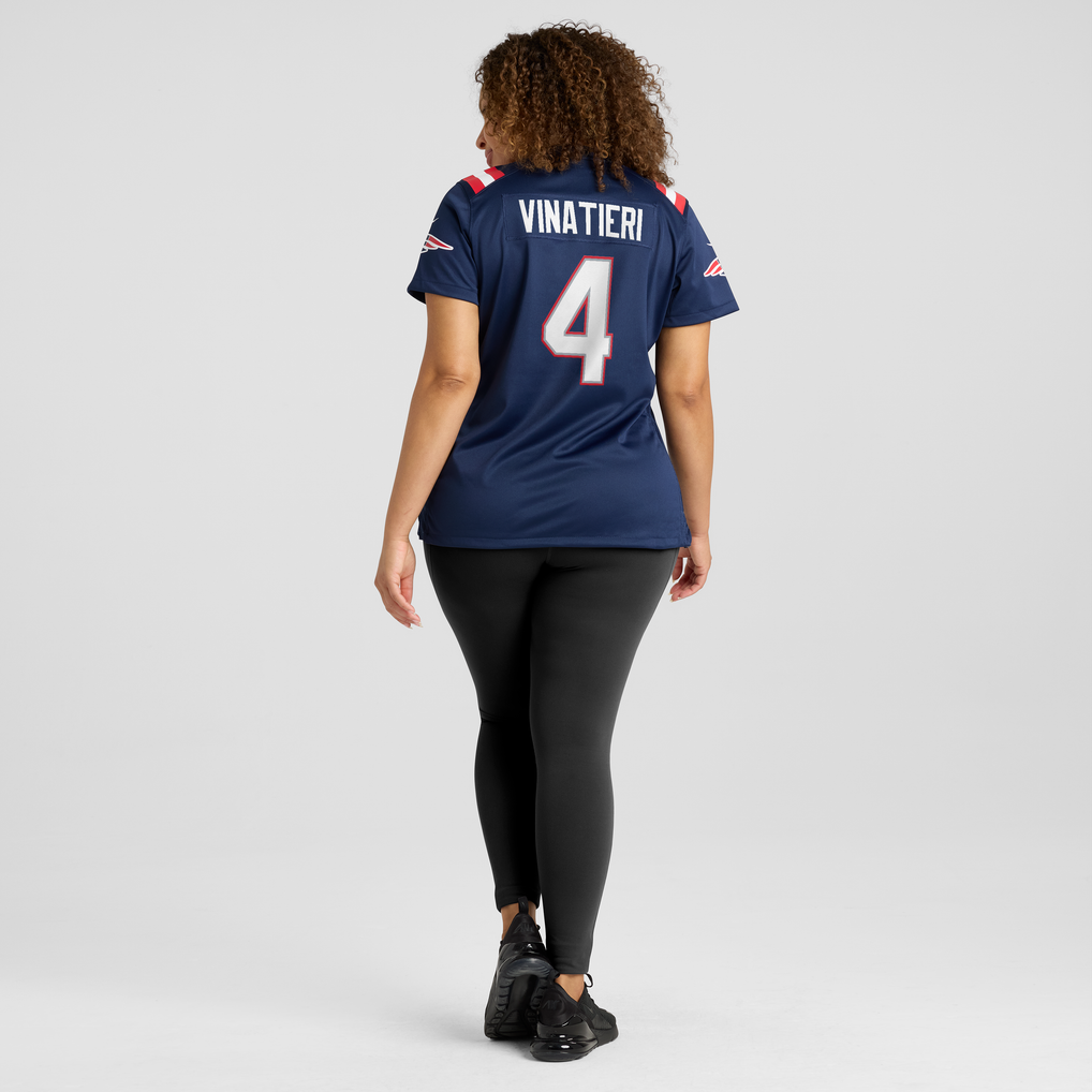 Women's New England Patriots Adam Vinatieri Nike Navy Team Retired Game Jersey - Image 6
