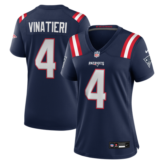Women's New England Patriots Adam Vinatieri Nike Navy Team Retired Game Jersey - Image 1