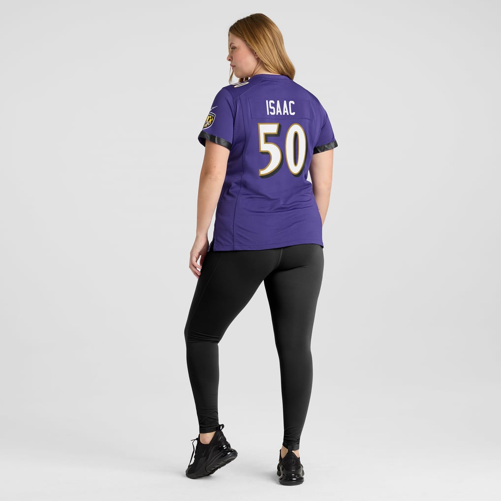 Women's Baltimore Ravens Adisa Isaac Nike Purple Game Jersey