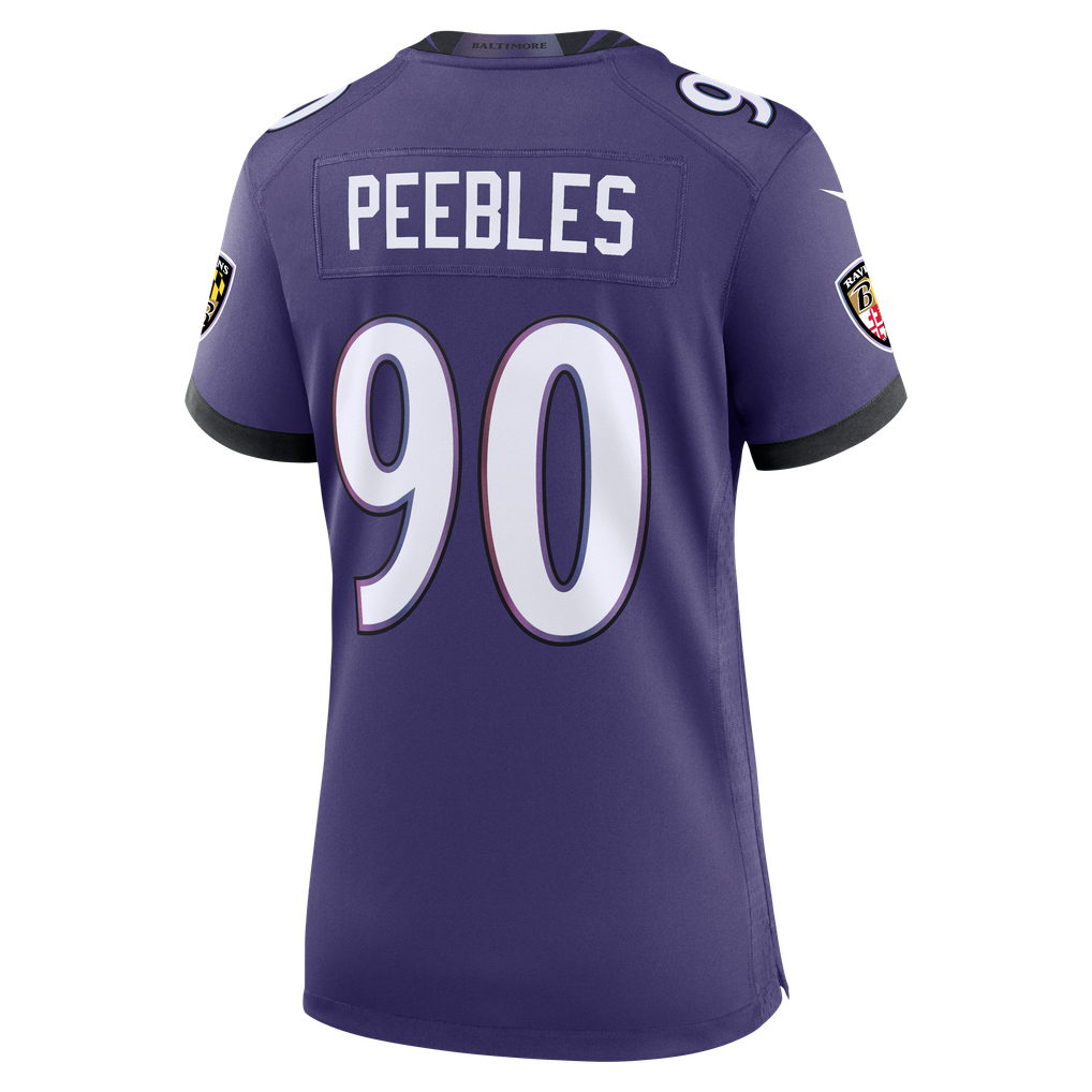 Women's Baltimore Ravens Aeneas Peebles Nike Purple Team Game Jersey