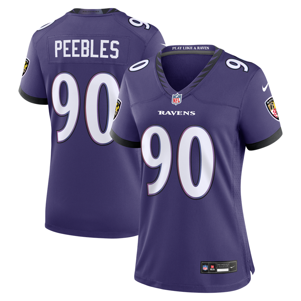 Women's Baltimore Ravens Aeneas Peebles Nike Purple Team Game Jersey