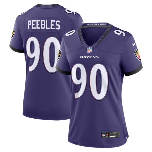 Women's Baltimore Ravens Aeneas Peebles Nike Purple Team Game Jersey
