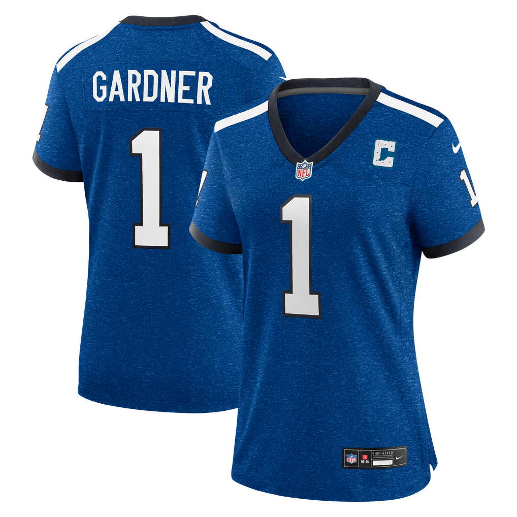 Women's Indianapolis Colts Ahmad Sauce Gardner Nike  Heather Royal Alternate 2 Indiana Nights Game Jersey - Image 1
