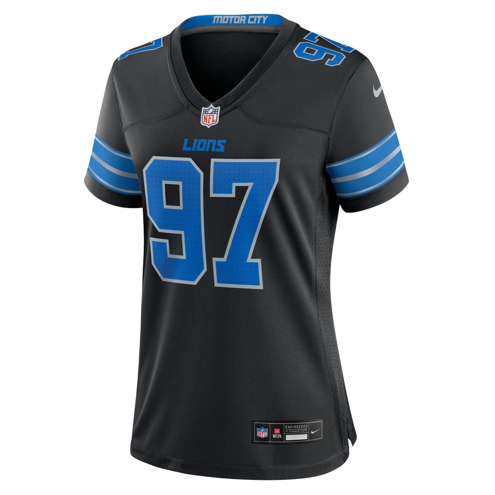 Women's Detroit Lions Aidan Hutchinson Nike Black 2nd Alternate Game Jersey - Image 3