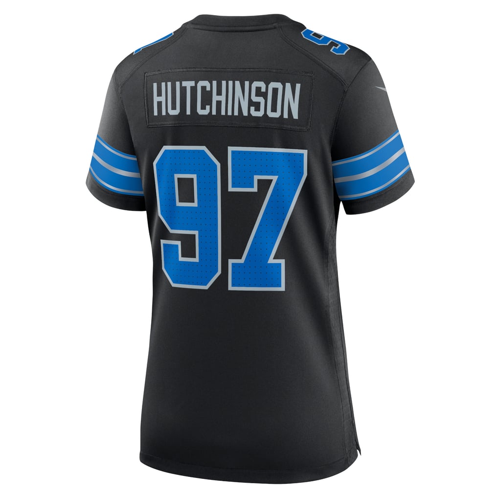 Women's Detroit Lions Aidan Hutchinson Nike Black 2nd Alternate Game Jersey - Image 4