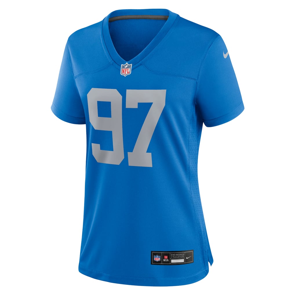 Women's Detroit Lions Aidan Hutchinson Nike Blue Alternate Game Jersey - Image 3