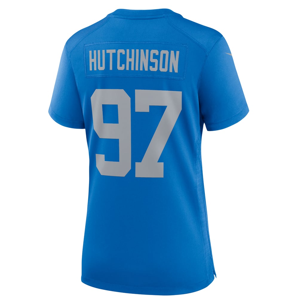 Women's Detroit Lions Aidan Hutchinson Nike Blue Alternate Game Jersey - Image 4