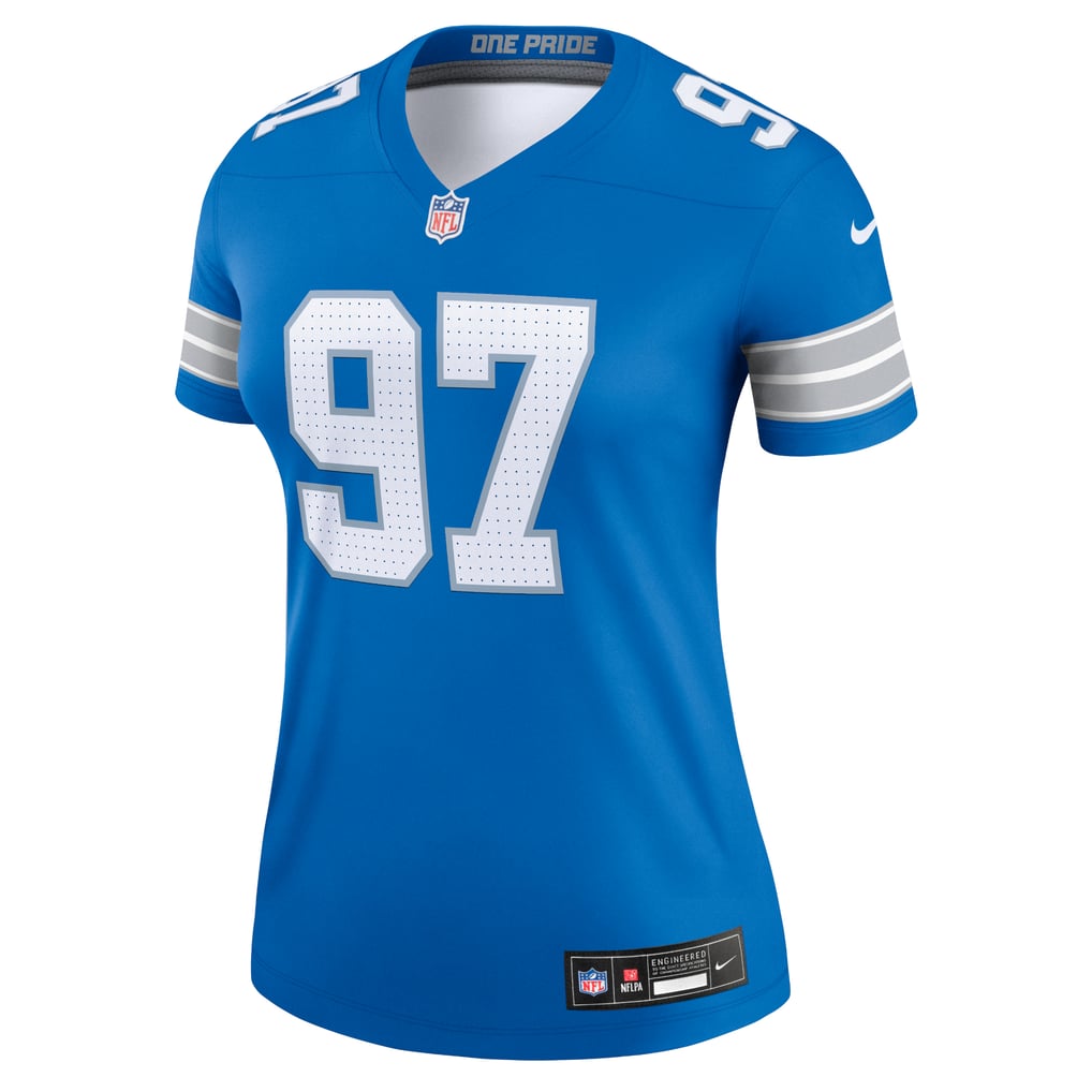Women's Detroit Lions Aidan Hutchinson Nike  Blue Legend Player Performance Top - Image 3