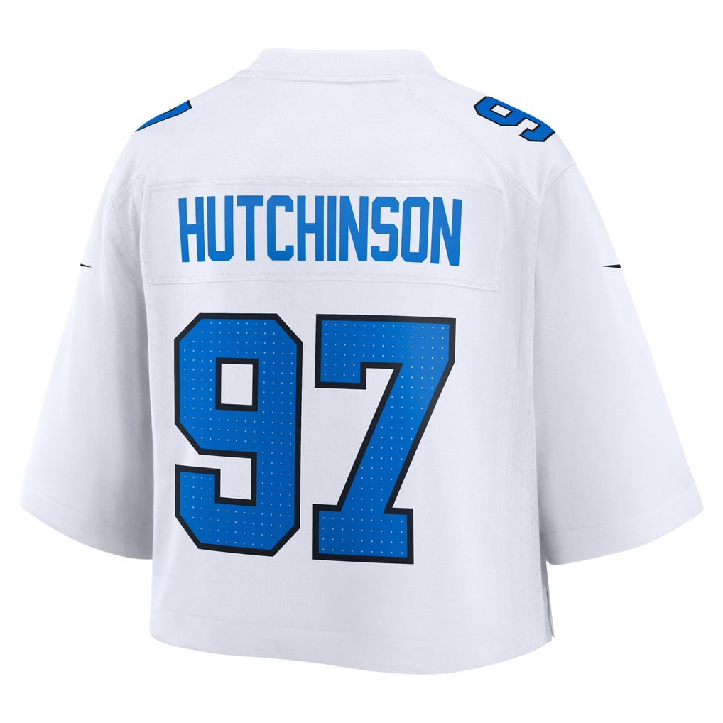 Women's Detroit Lions Aidan Hutchinson Nike White Cropped Fashion Game Jersey - Image 4