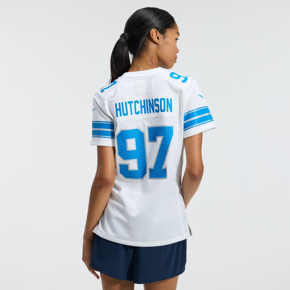 Women's Detroit Lions Aidan Hutchinson Nike White Game Jersey - Image 4