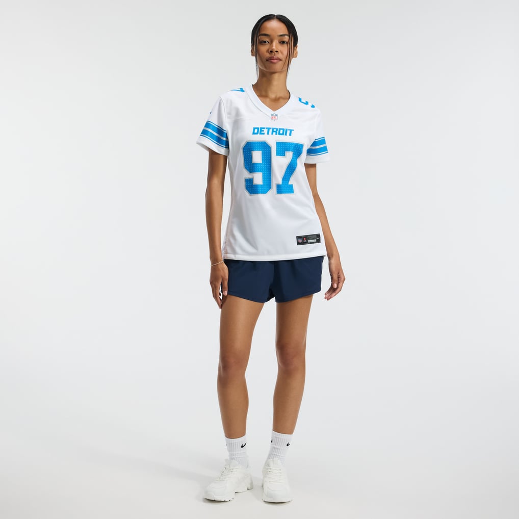 Women's Detroit Lions Aidan Hutchinson Nike White Game Jersey - Image 5