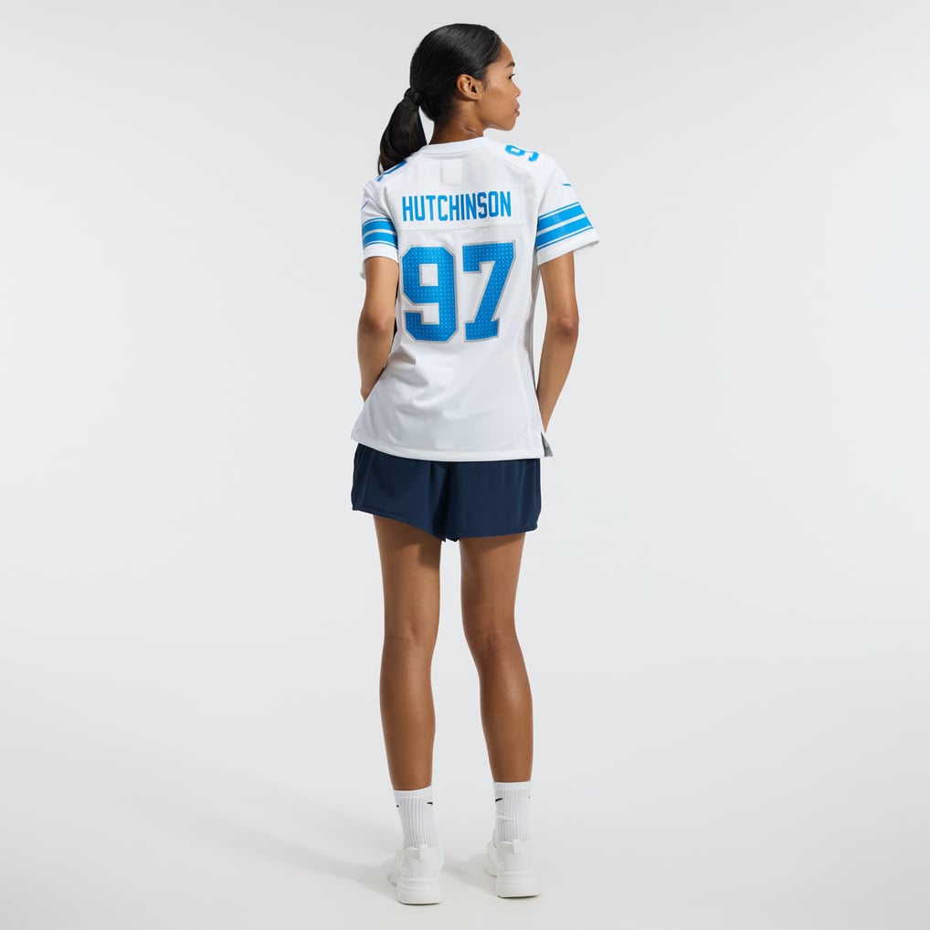 Women's Detroit Lions Aidan Hutchinson Nike White Game Jersey - Image 6