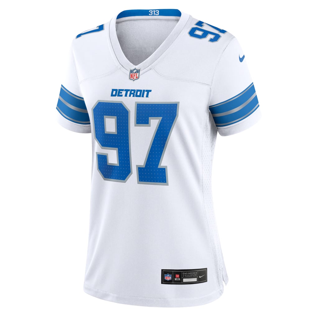 Women's Detroit Lions Aidan Hutchinson Nike White Game Jersey - Image 7